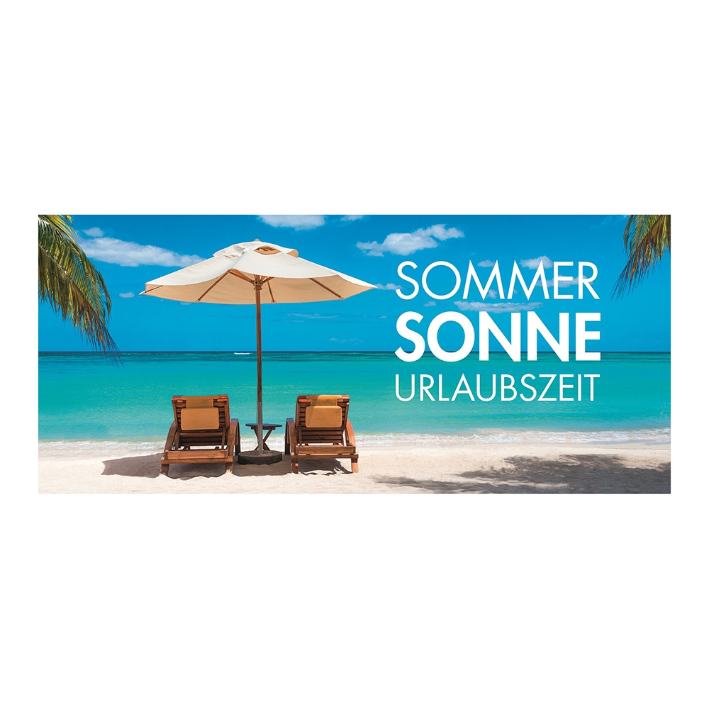 Plakat 'Sommer-Sonne-Urlaubszeit'