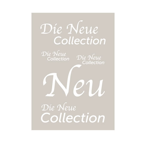 Rahmenschild 'Neue Collection' A4