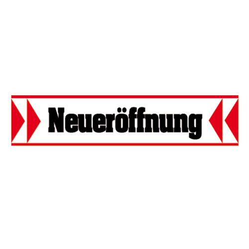 Aufkleber 'Neueröffnung' schwarz