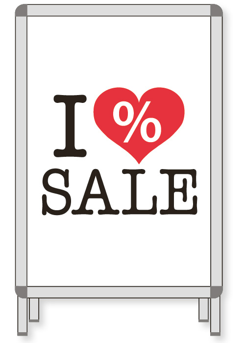 Rahmenplakat I LOVE SALE