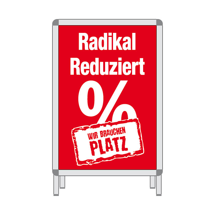 Rahmenplakat 'Radikal Reduziert' A1